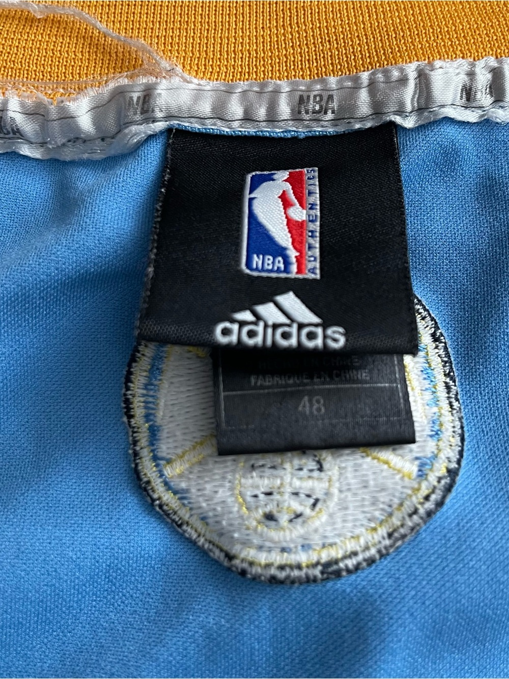Vintage Adidas Chris Andersen Denver Nuggets Jersey 48 Birdman XL - Picture 9 of 11